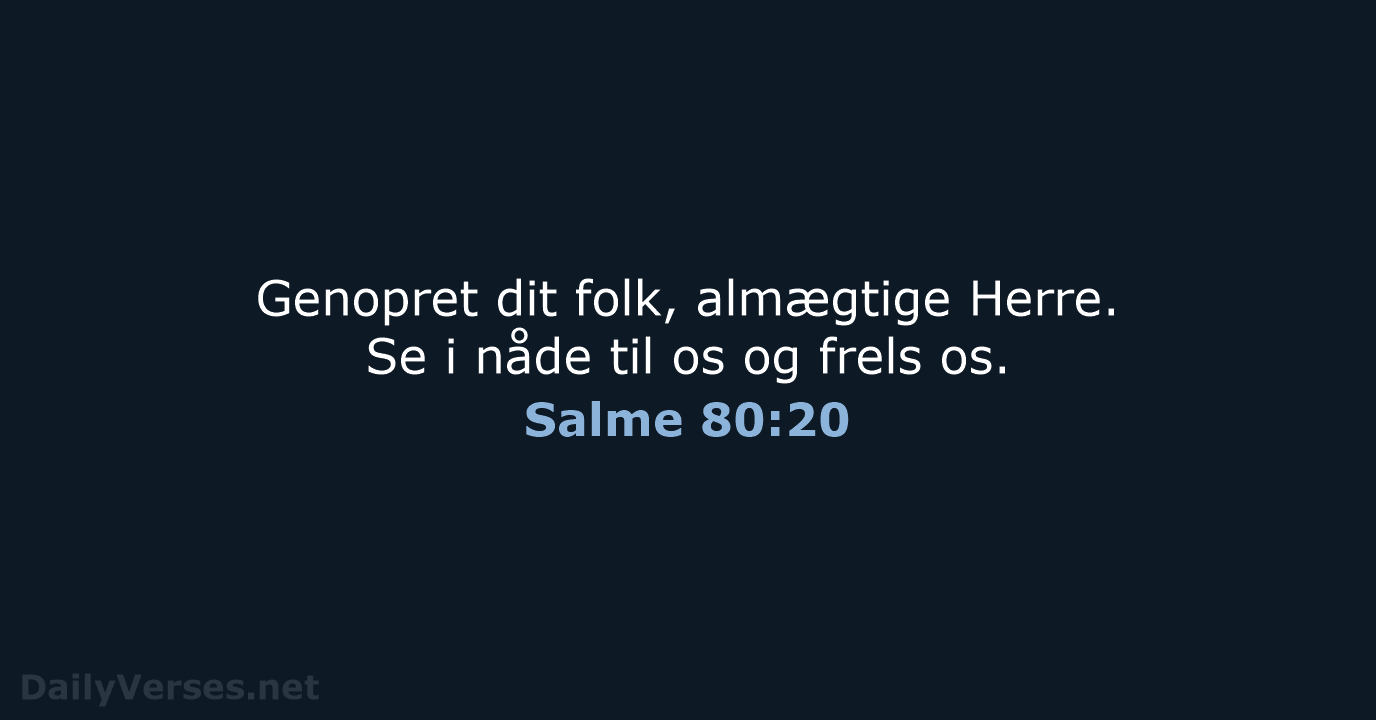 Salme 80:20 - BDAN