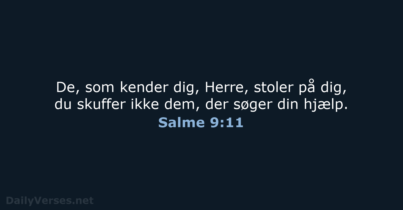Salme 9:11 - BDAN