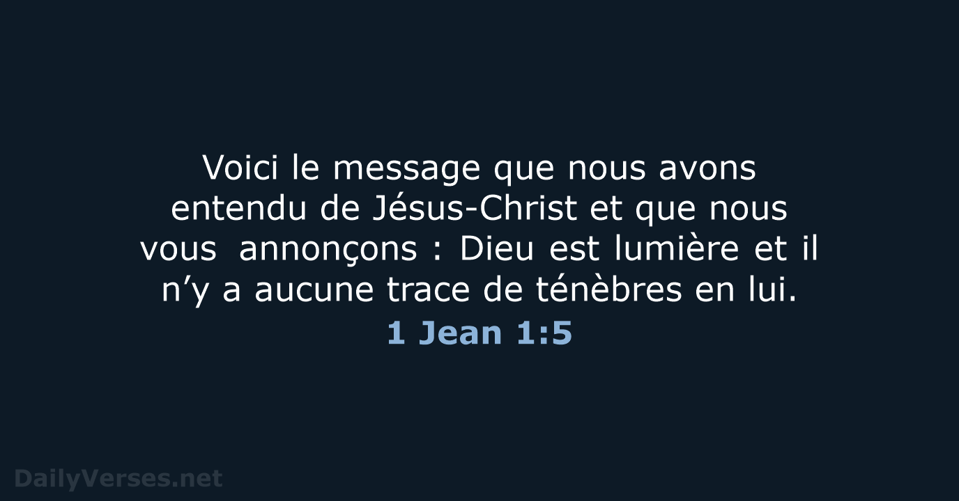 1 Jean 1:5 - BDS