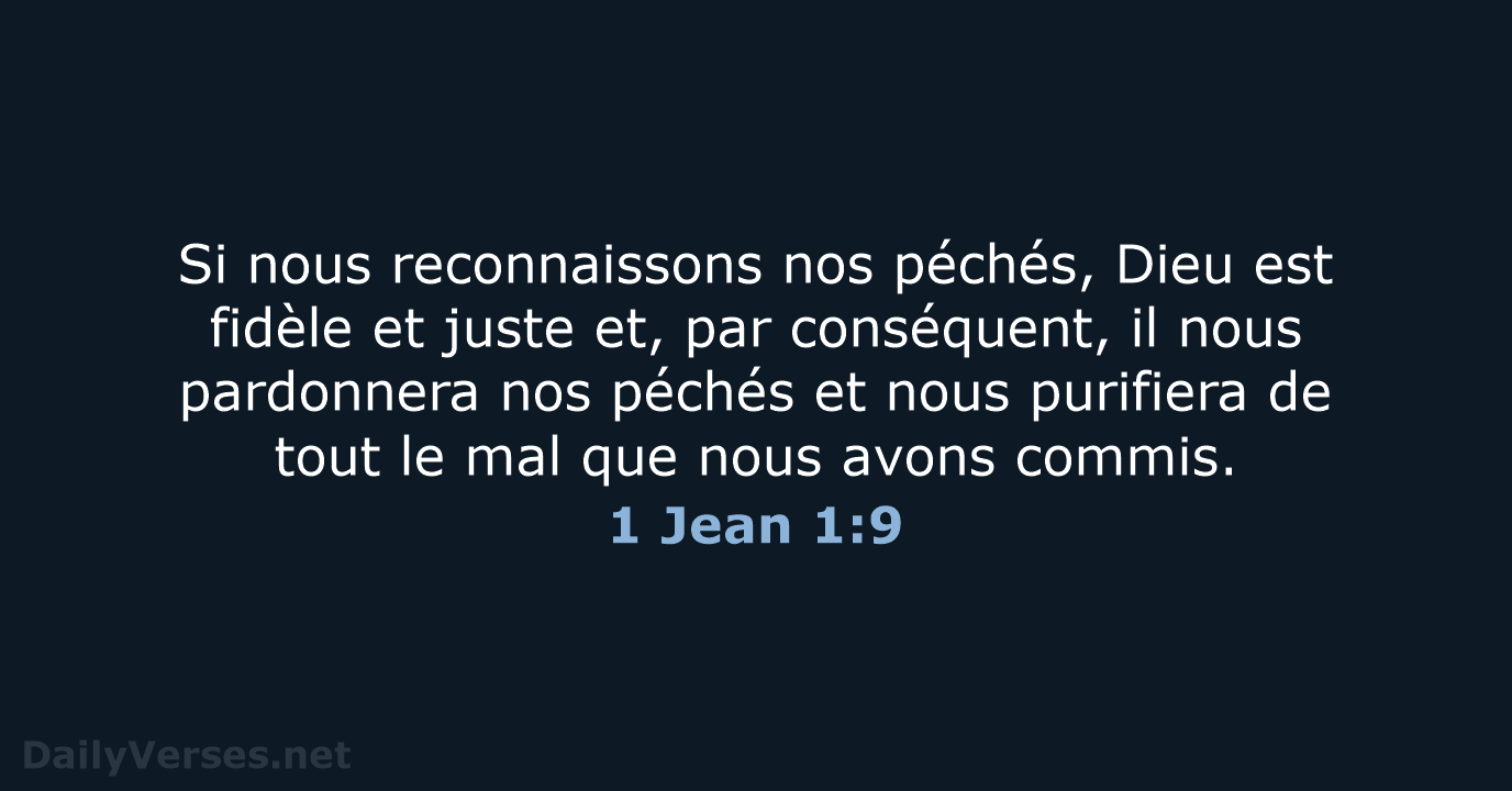 1 Jean 1:9 - BDS