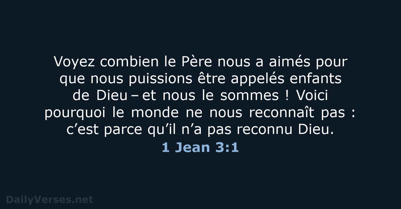 1 Jean 3:1 - BDS