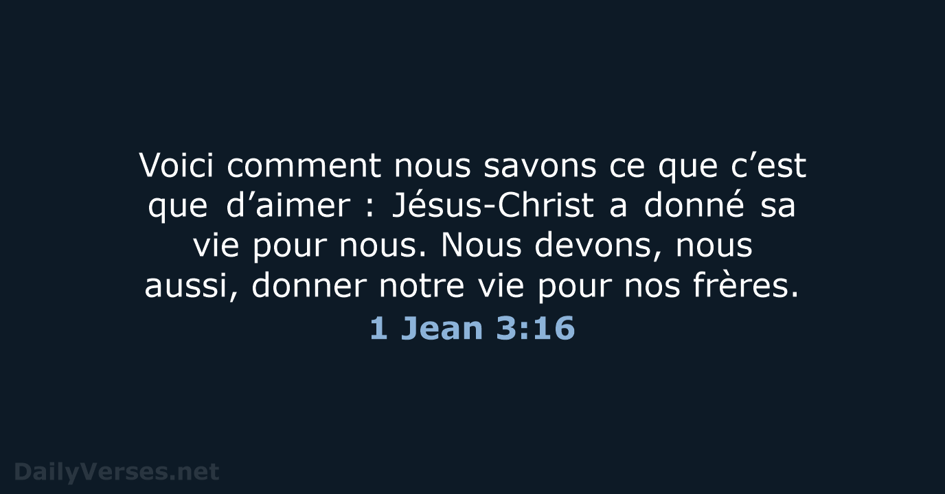 1 Jean 3:16 - BDS