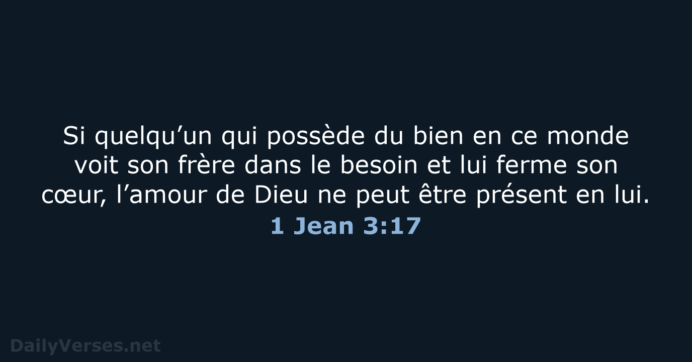 1 Jean 3:17 - BDS