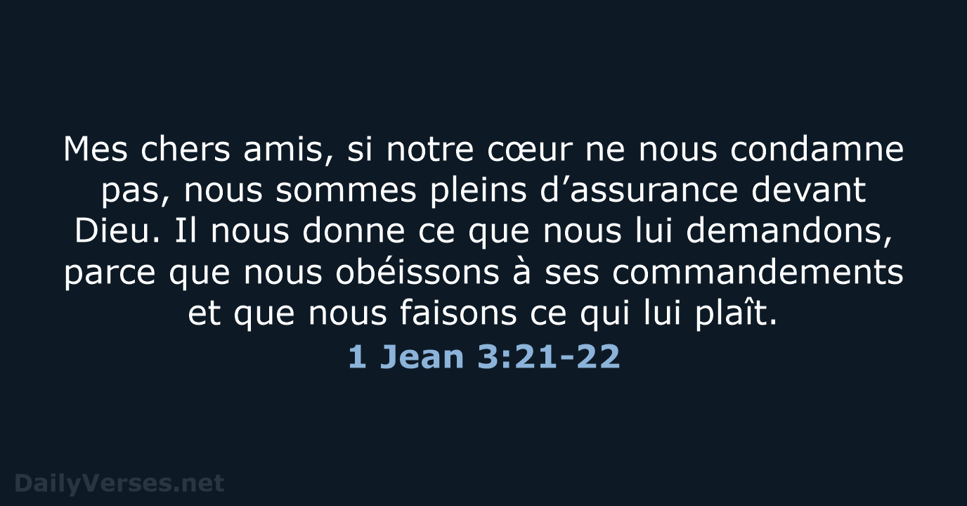 1 Jean 3:21-22 - BDS