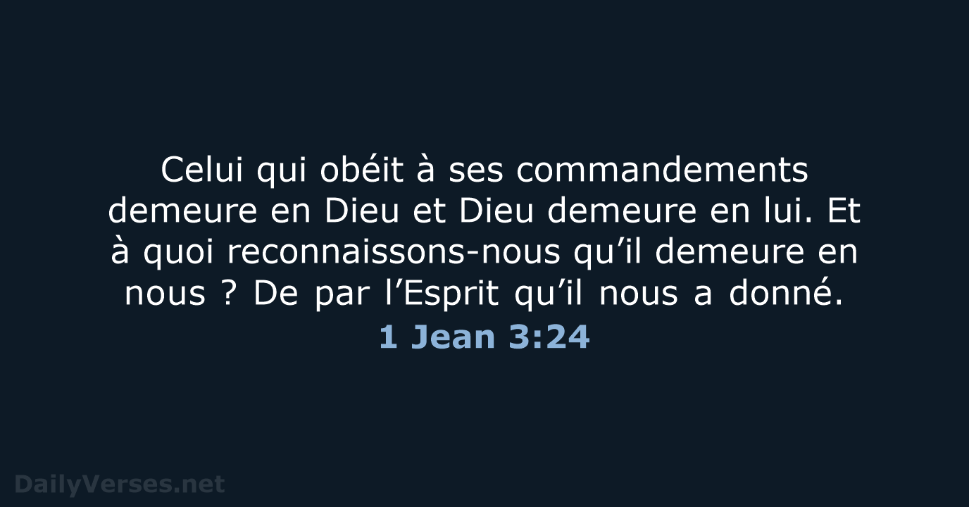 1 Jean 3:24 - BDS