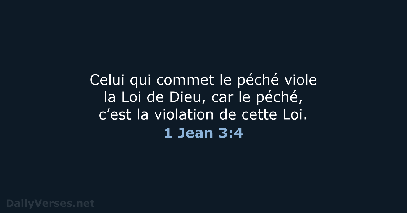 1 Jean 3:4 - BDS