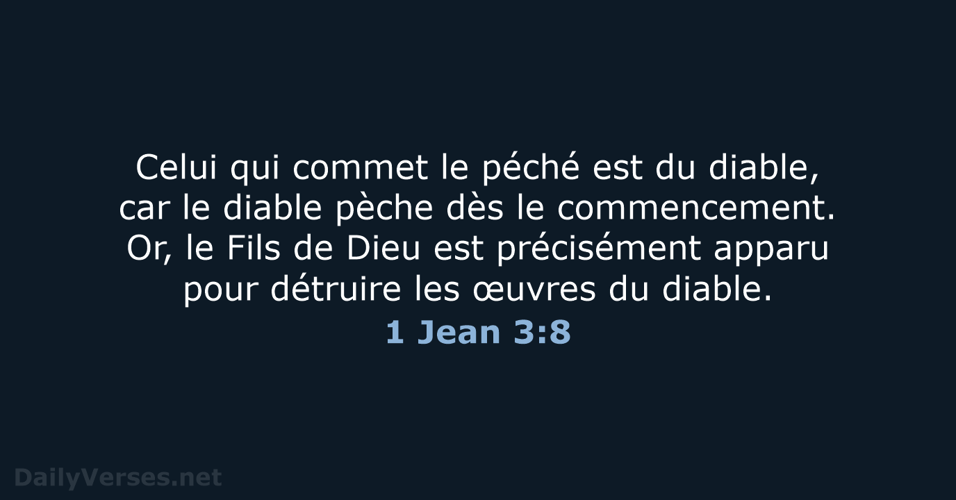 1 Jean 3:8 - BDS