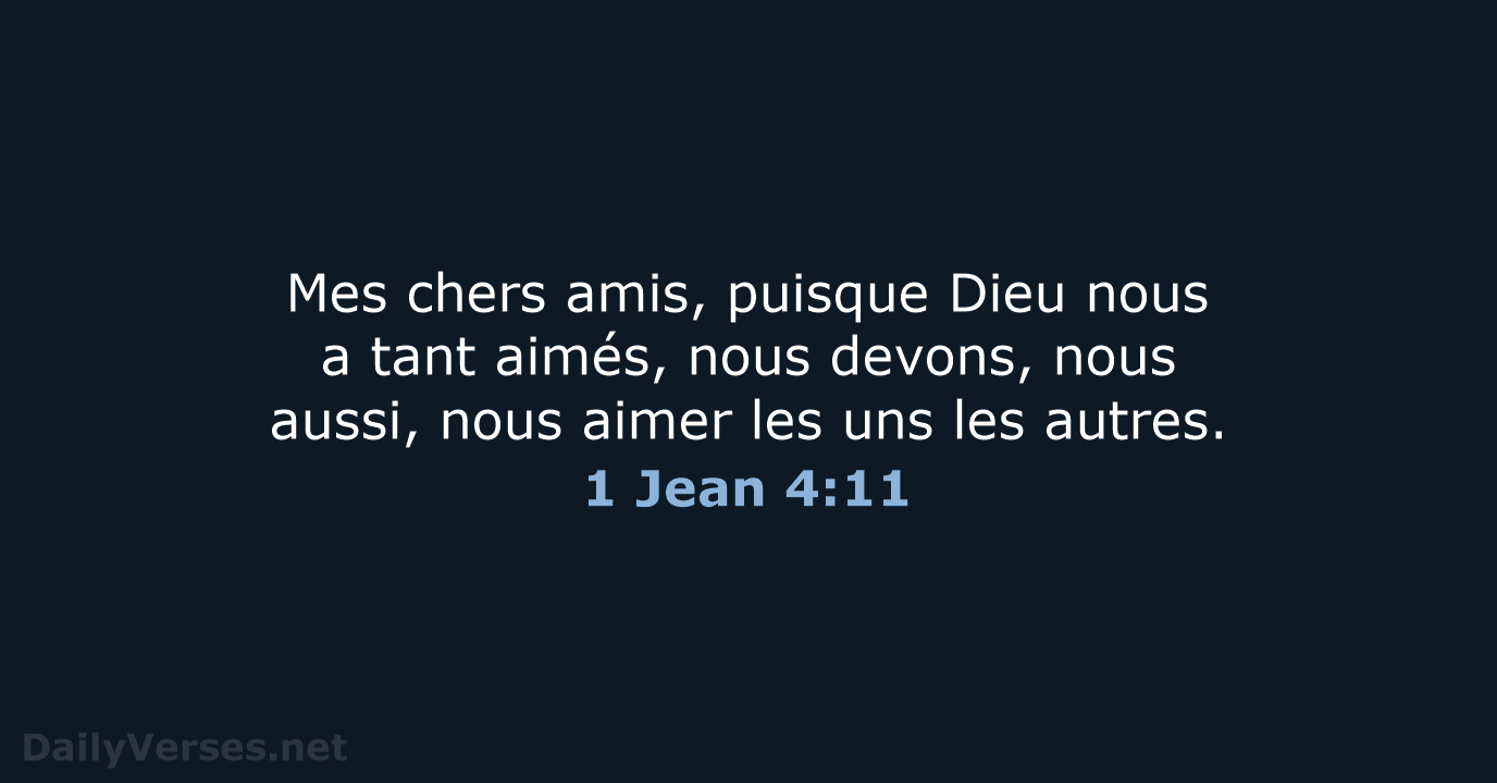 1 Jean 4:11 - BDS