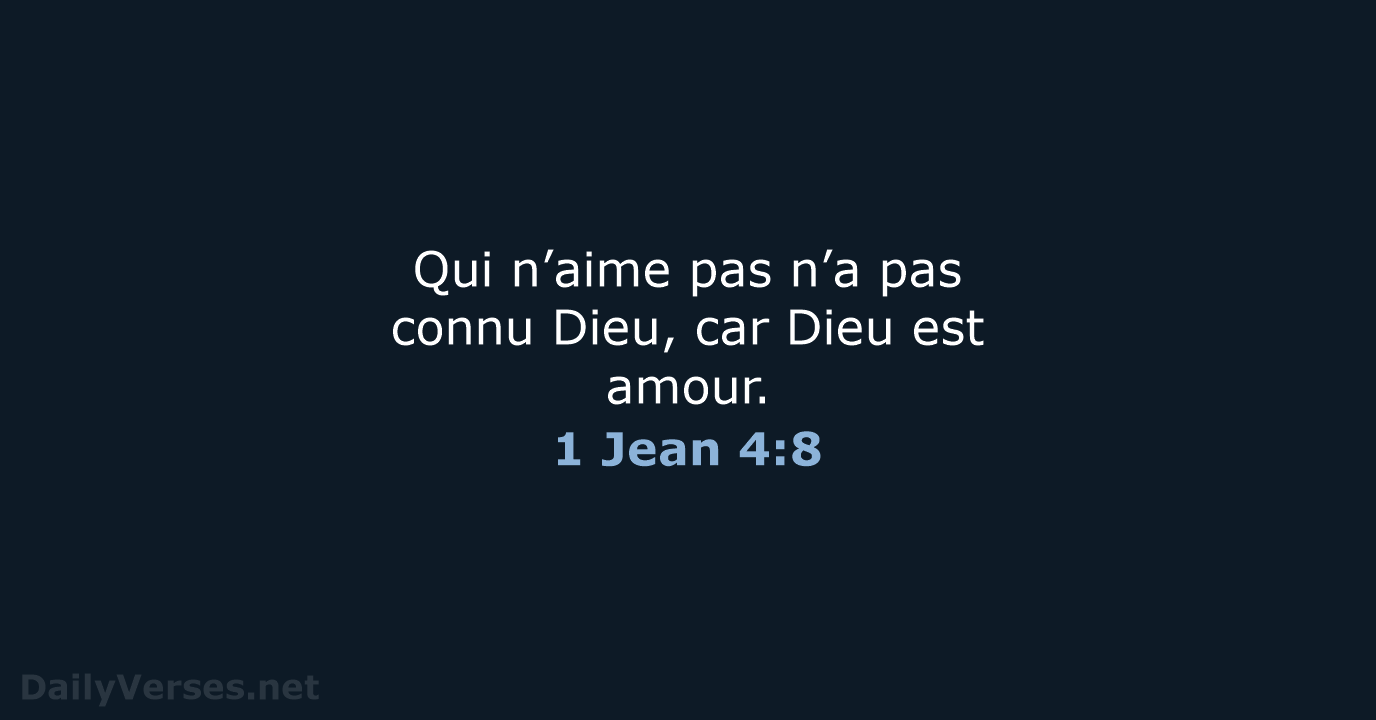 1 Jean 4:8 - BDS
