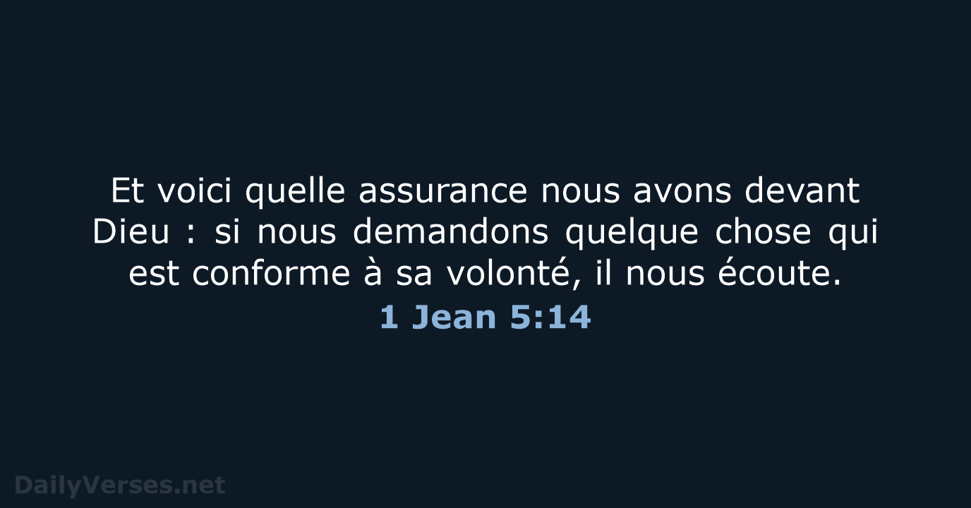 1 Jean 5:14 - BDS