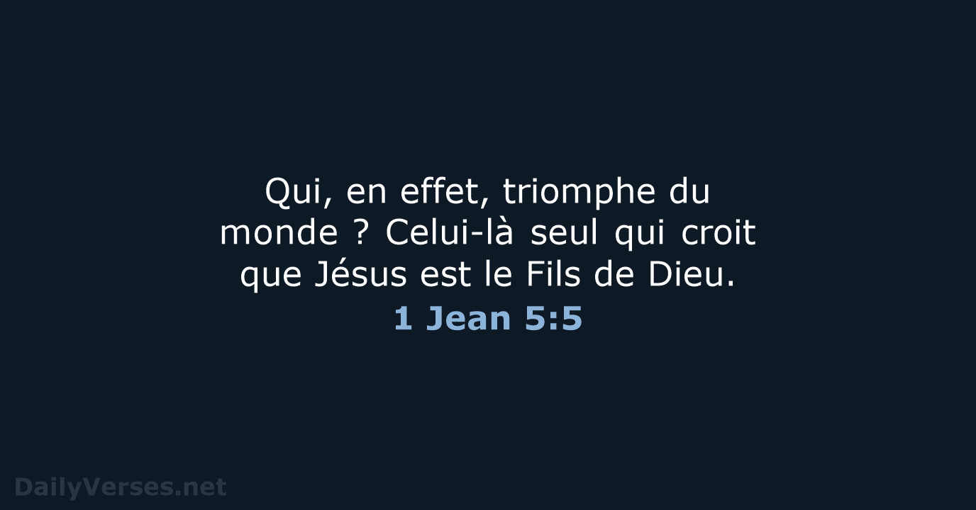 1 Jean 5:5 - BDS