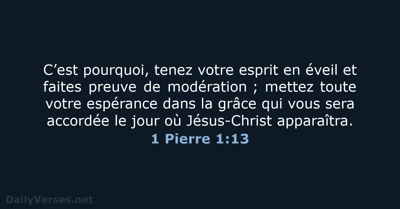 1 Pierre 1:13 - BDS