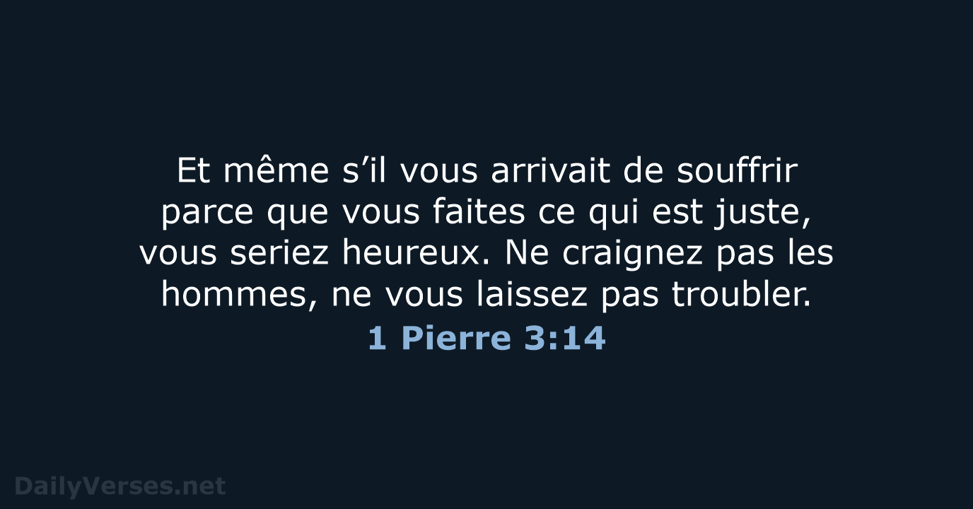 1 Pierre 3:14 - BDS
