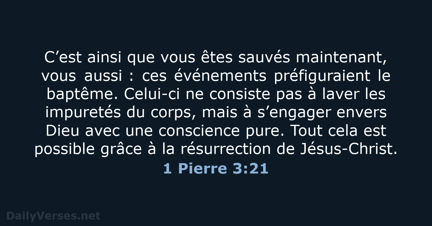 1 Pierre 3:21 - BDS