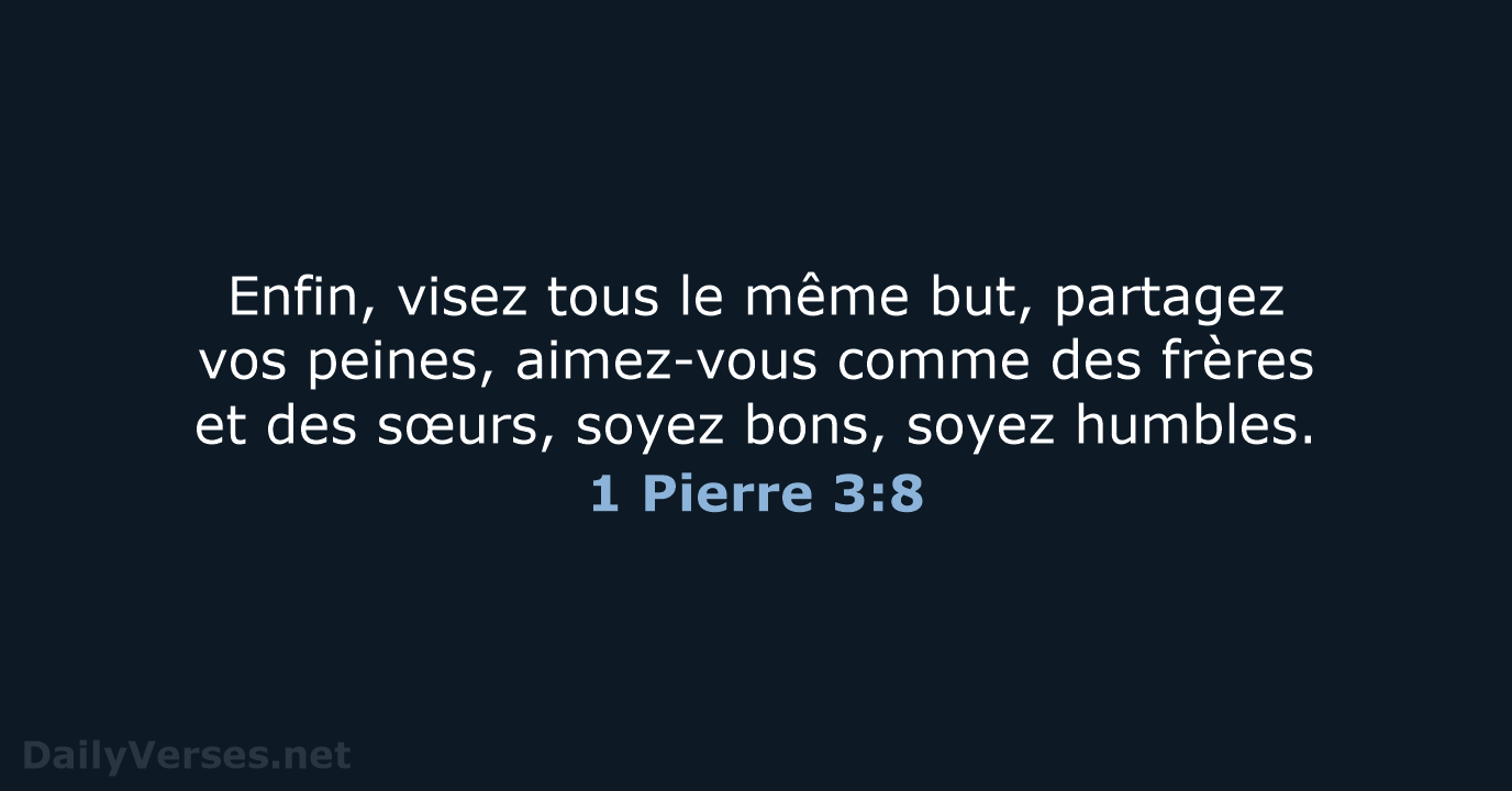 1 Pierre 3:8 - BDS