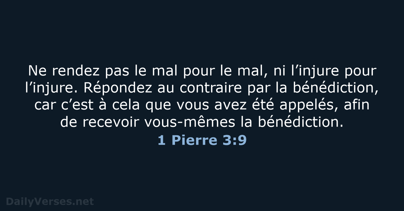 1 Pierre 3:9 - BDS