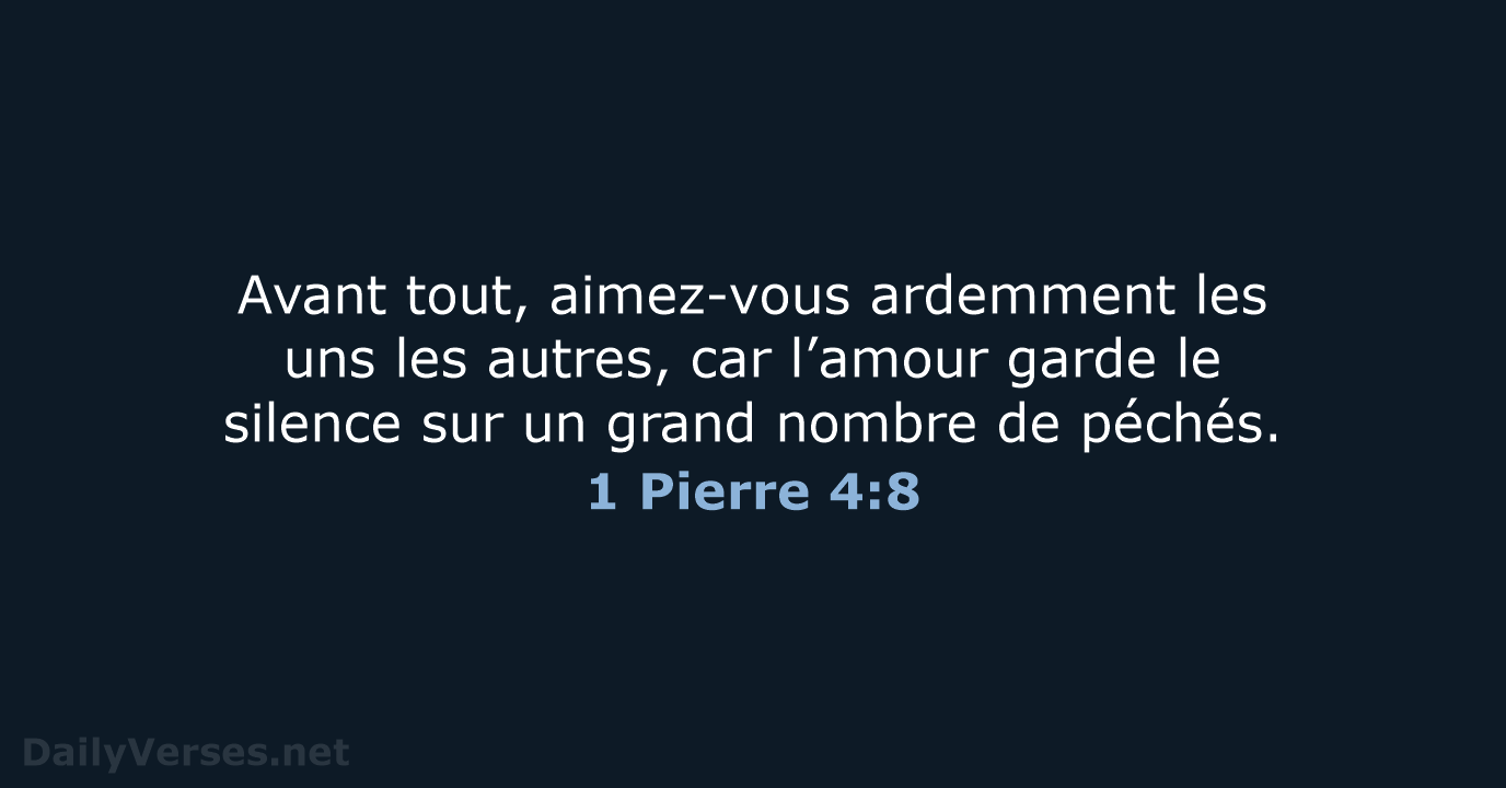 1 Pierre 4:8 - BDS