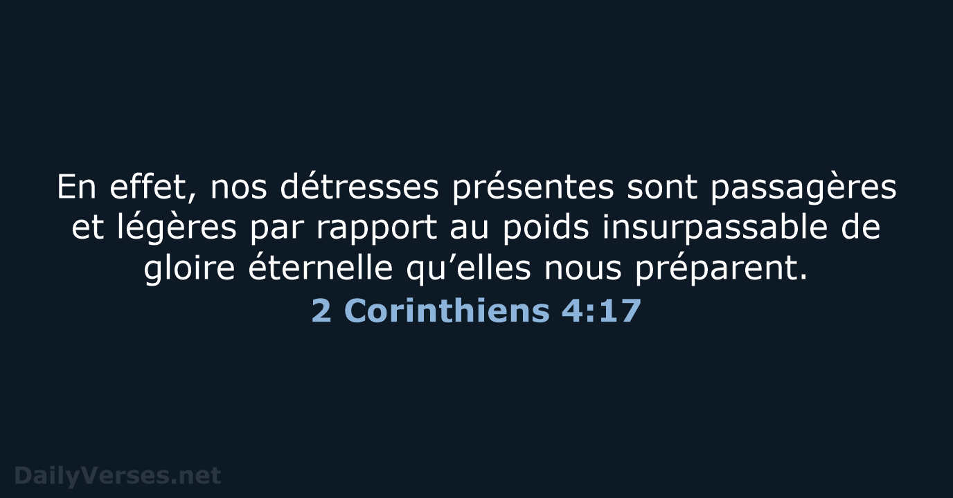 2 Corinthiens 4:17 - BDS