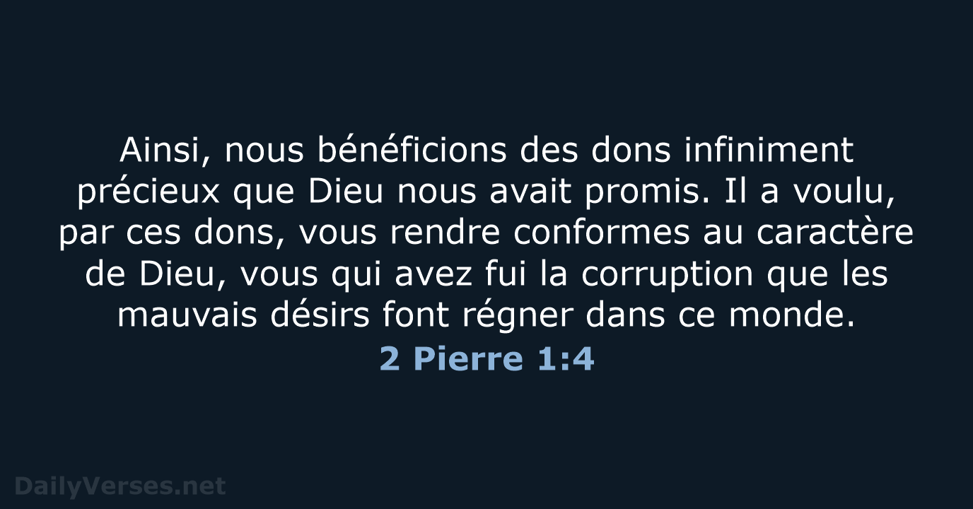 2 Pierre 1:4 - BDS