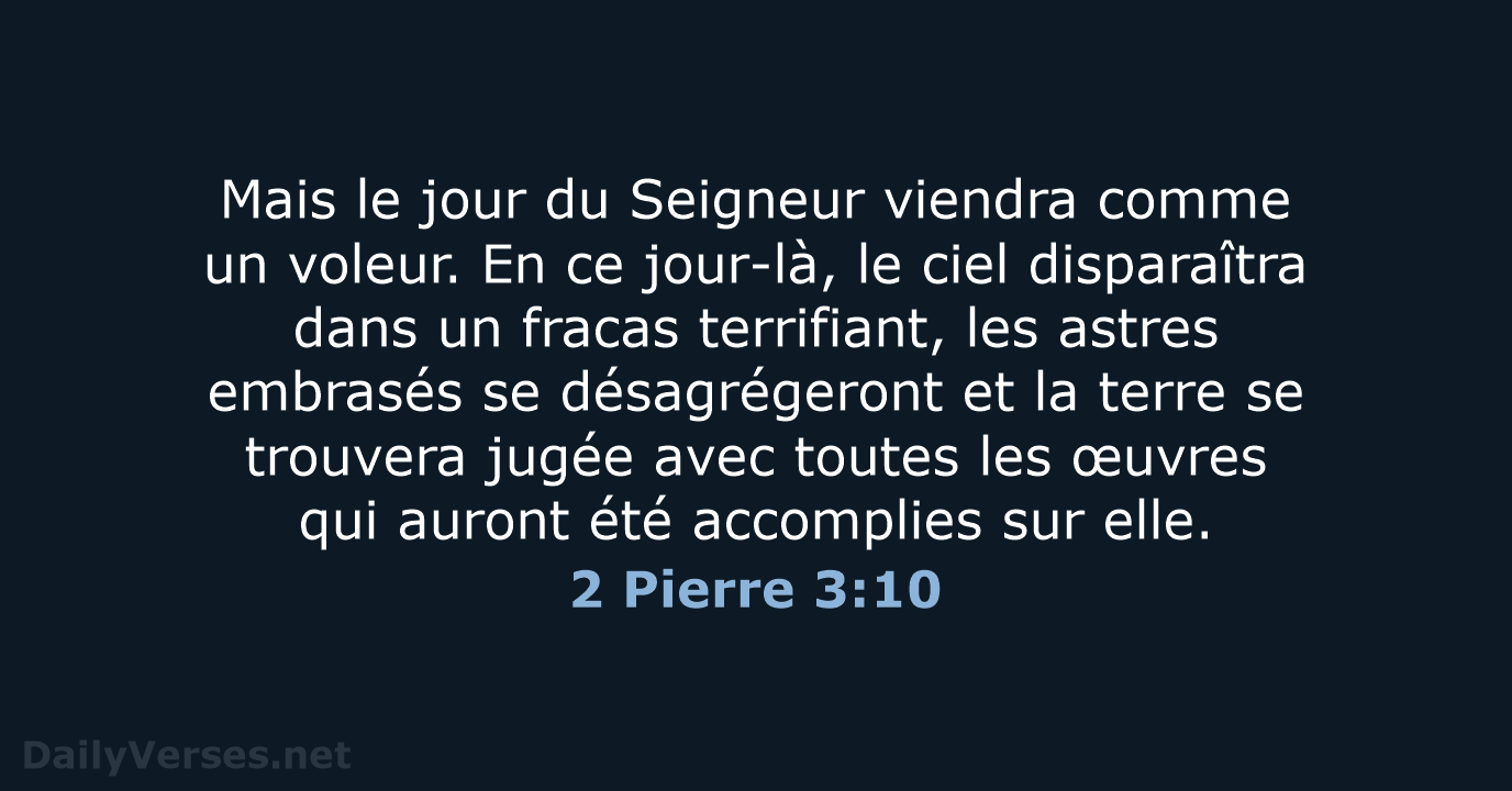 2 Pierre 3:10 - BDS
