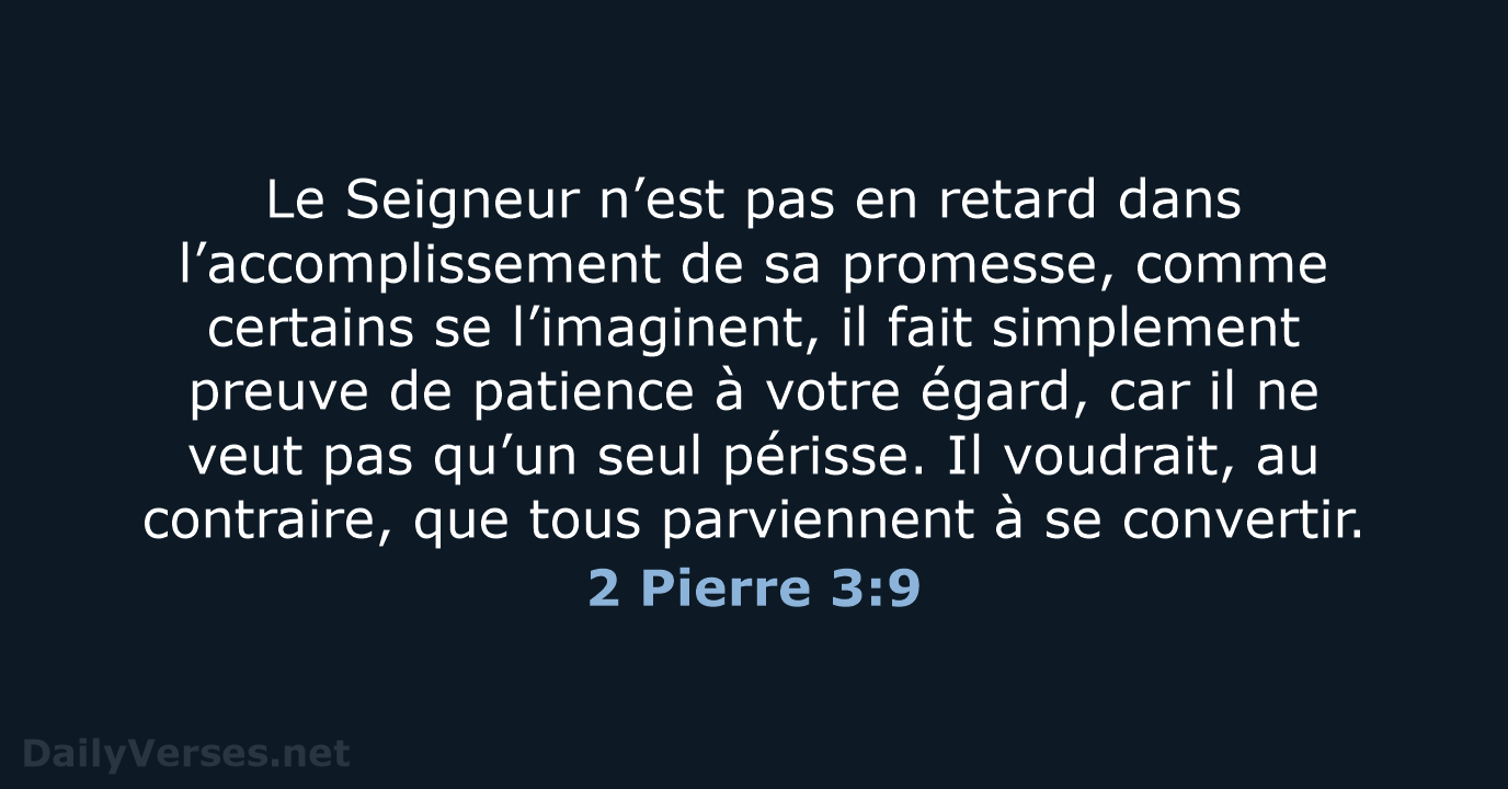 2 Pierre 3:9 - BDS