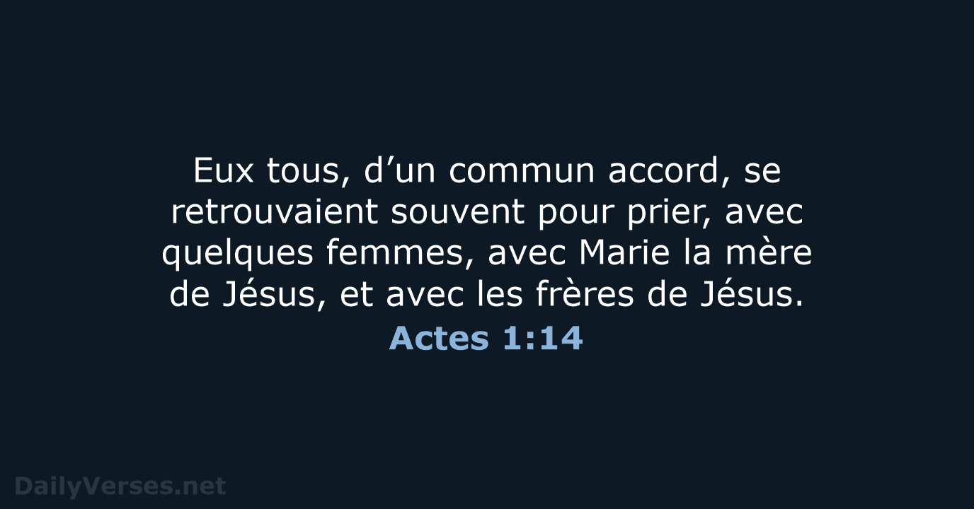 Actes 1:14 - BDS