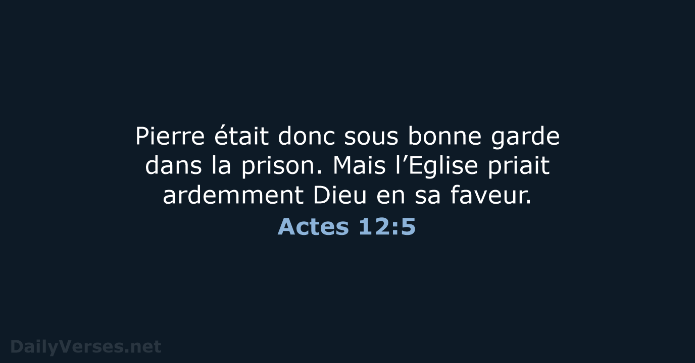 Actes 12:5 - BDS