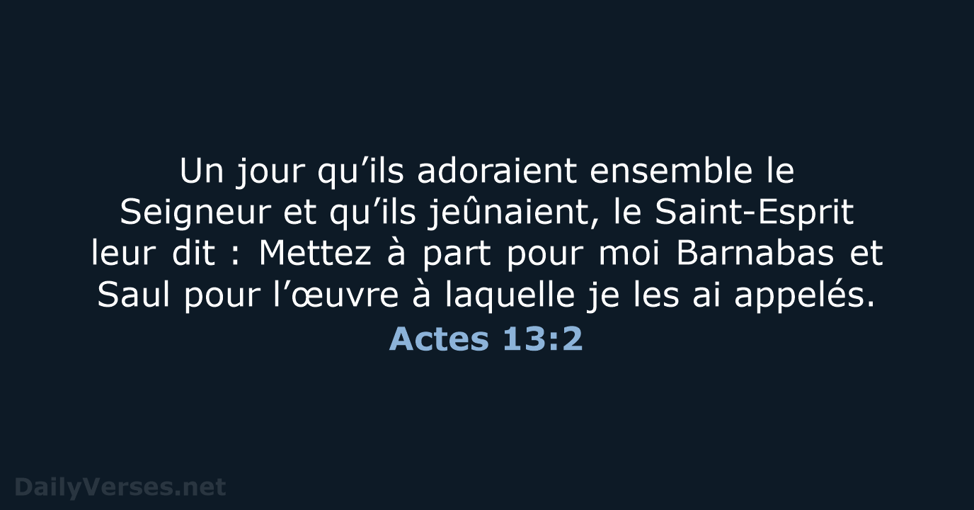 Actes 13:2 - BDS