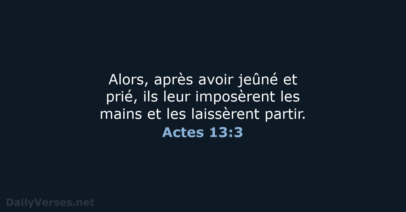 Actes 13:3 - BDS