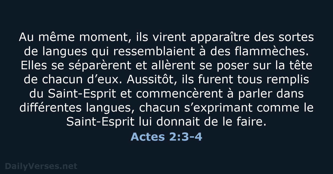 Actes 2:3-4 - BDS