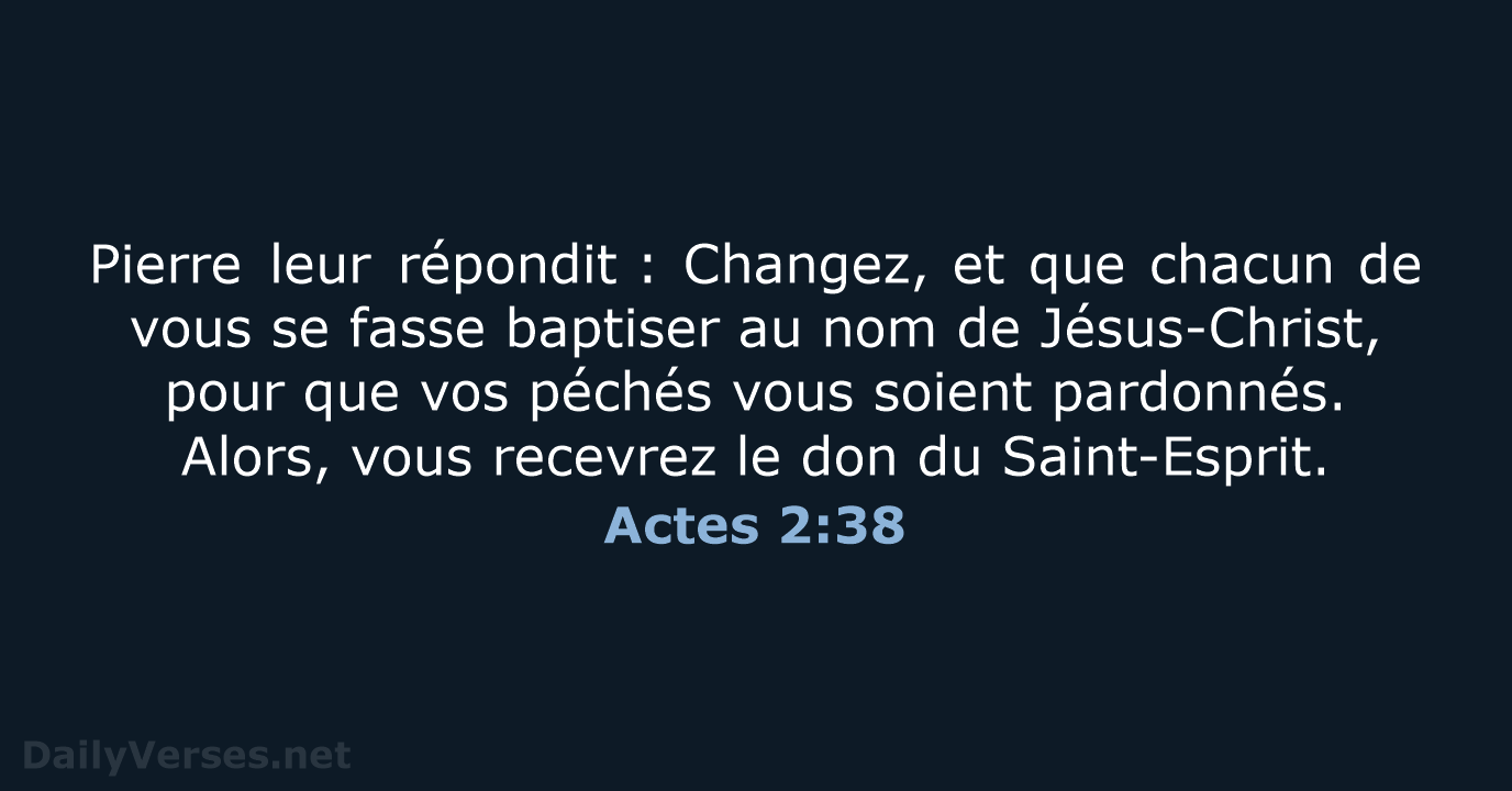 Actes 2:38 - BDS