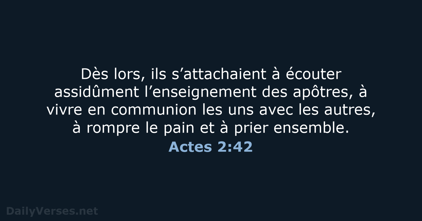 Actes 2:42 - BDS