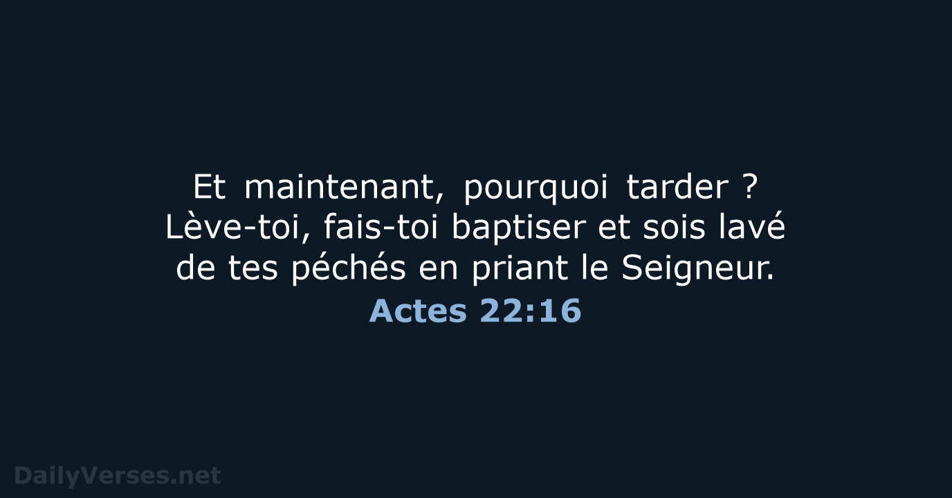 Actes 22:16 - BDS