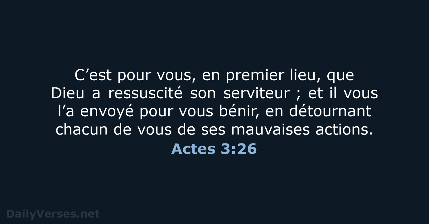 Actes 3:26 - BDS