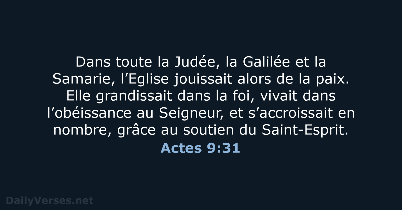 Actes 9:31 - BDS