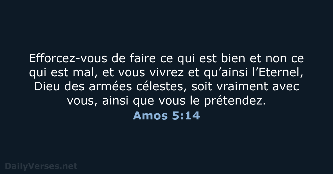 Amos 5:14 - BDS