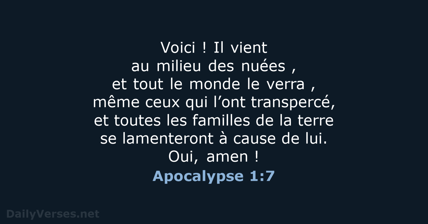 Apocalypse 1:7 - BDS