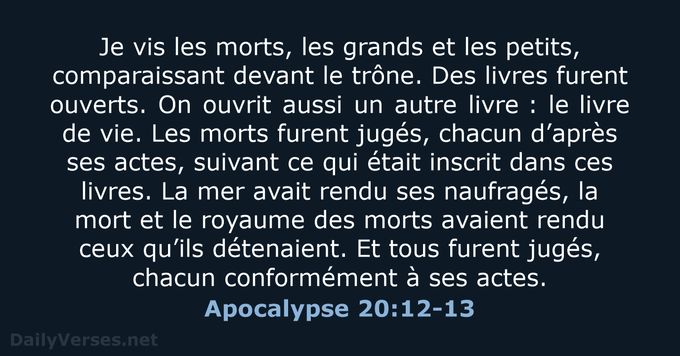 Apocalypse 20:12-13 - BDS