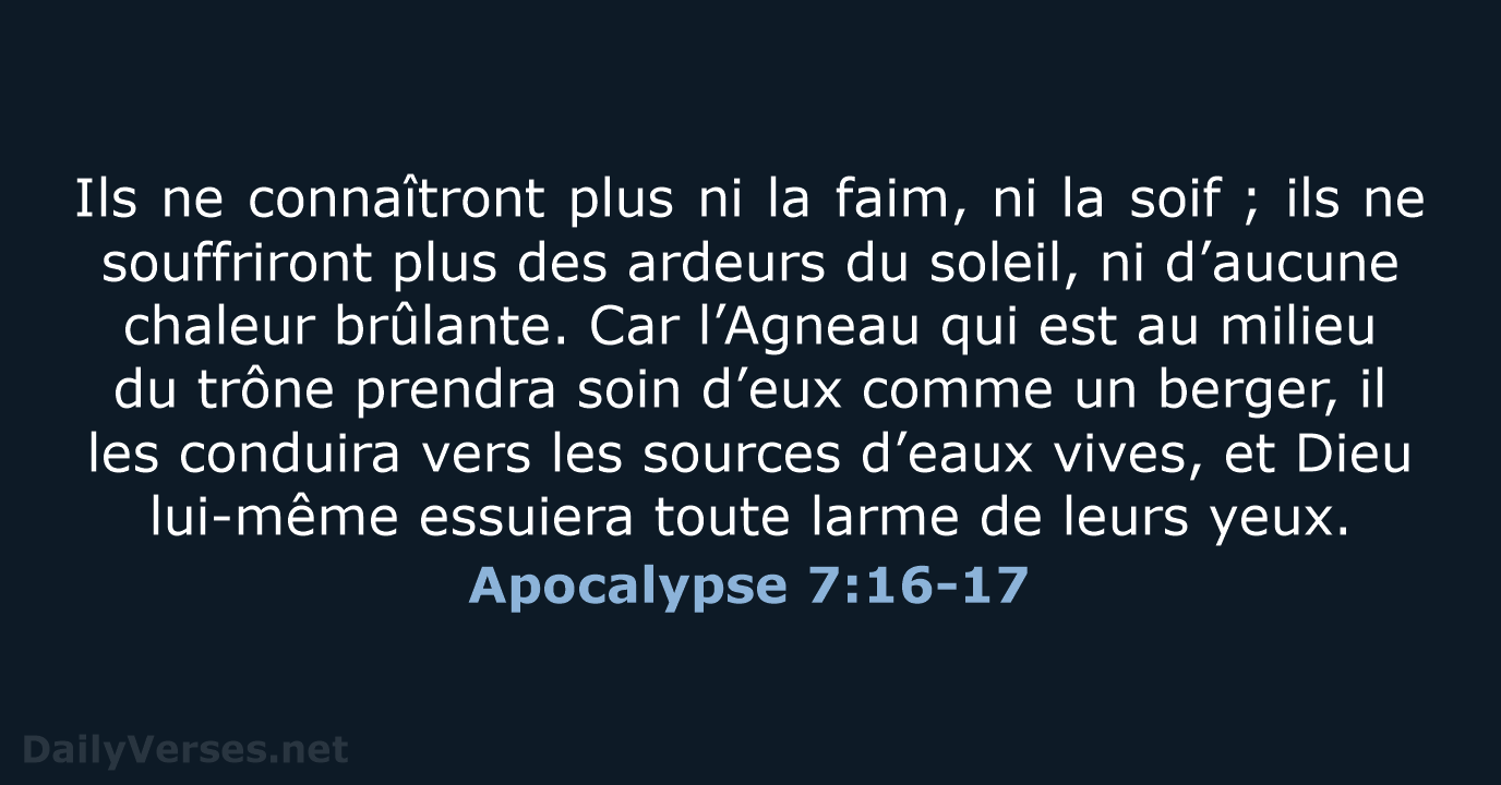 Apocalypse 7:16-17 - BDS