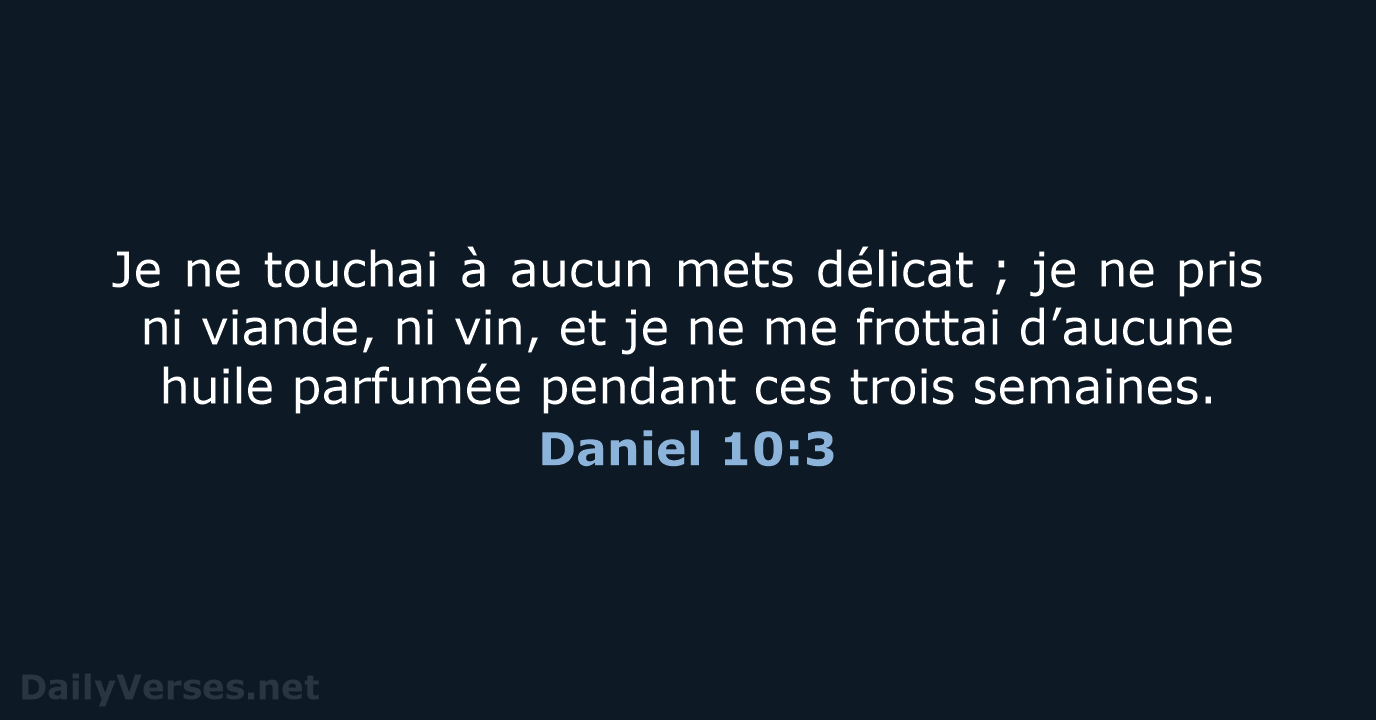 Daniel 10:3 - BDS