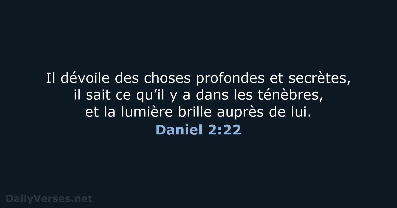 Daniel 2:22 - BDS