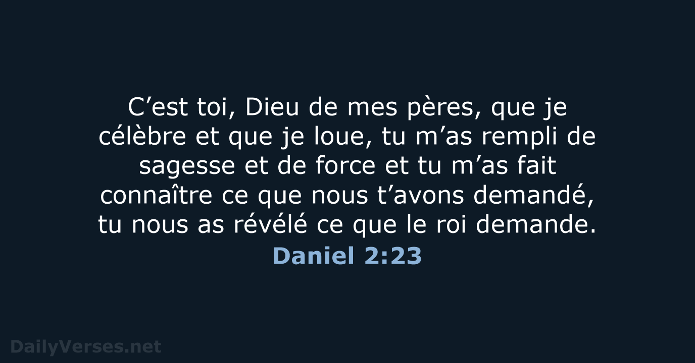 Daniel 2:23 - BDS