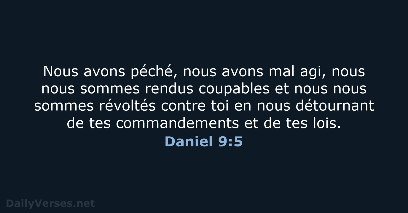 Daniel 9:5 - BDS