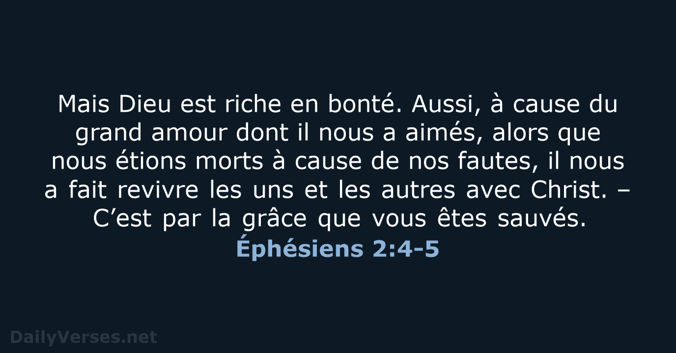 Éphésiens 2:4-5 - BDS