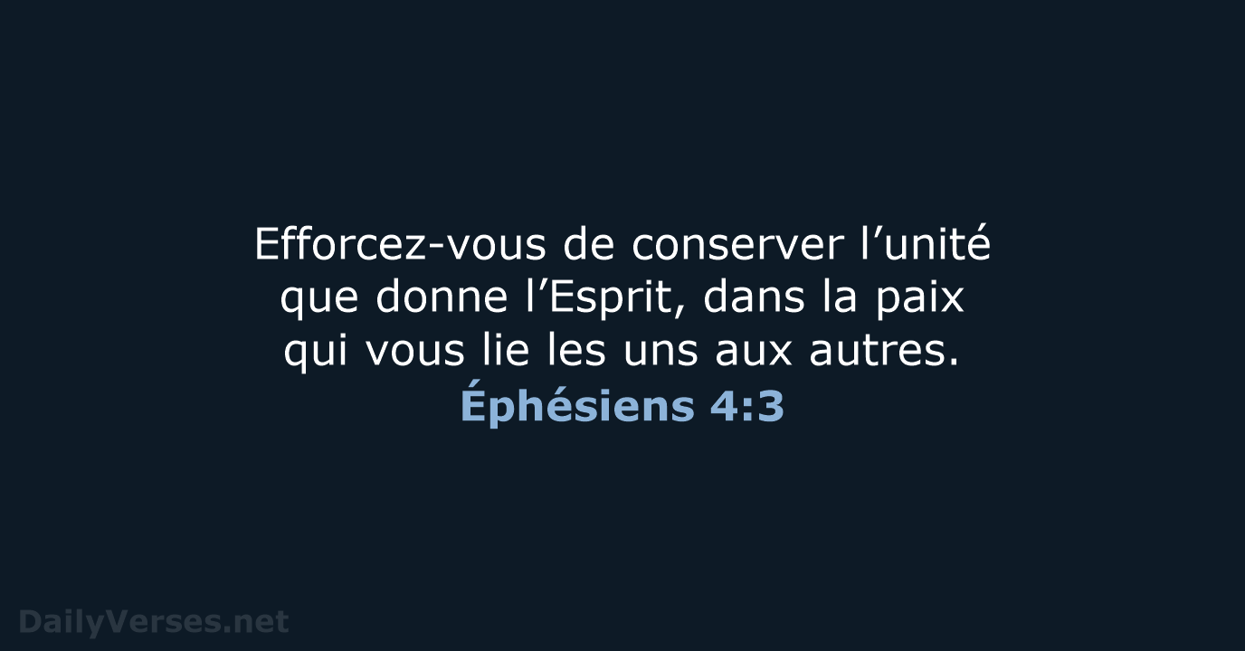 Éphésiens 4:3 - BDS