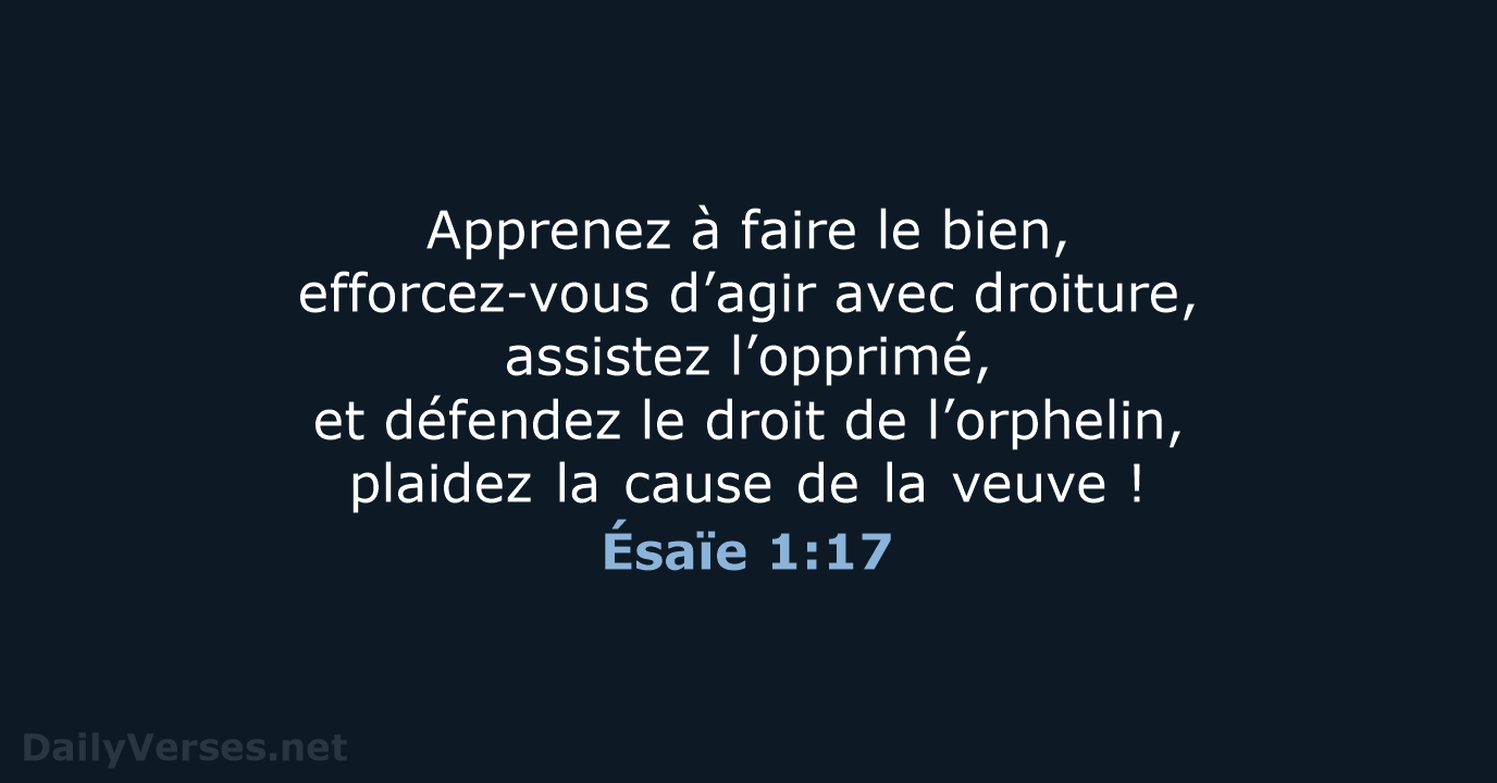 Ésaïe 1:17 - BDS