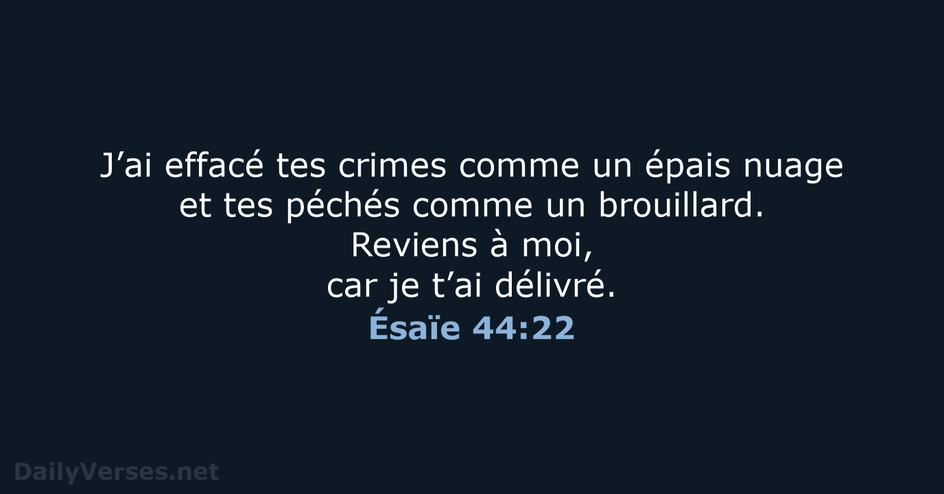 Ésaïe 44:22 - BDS