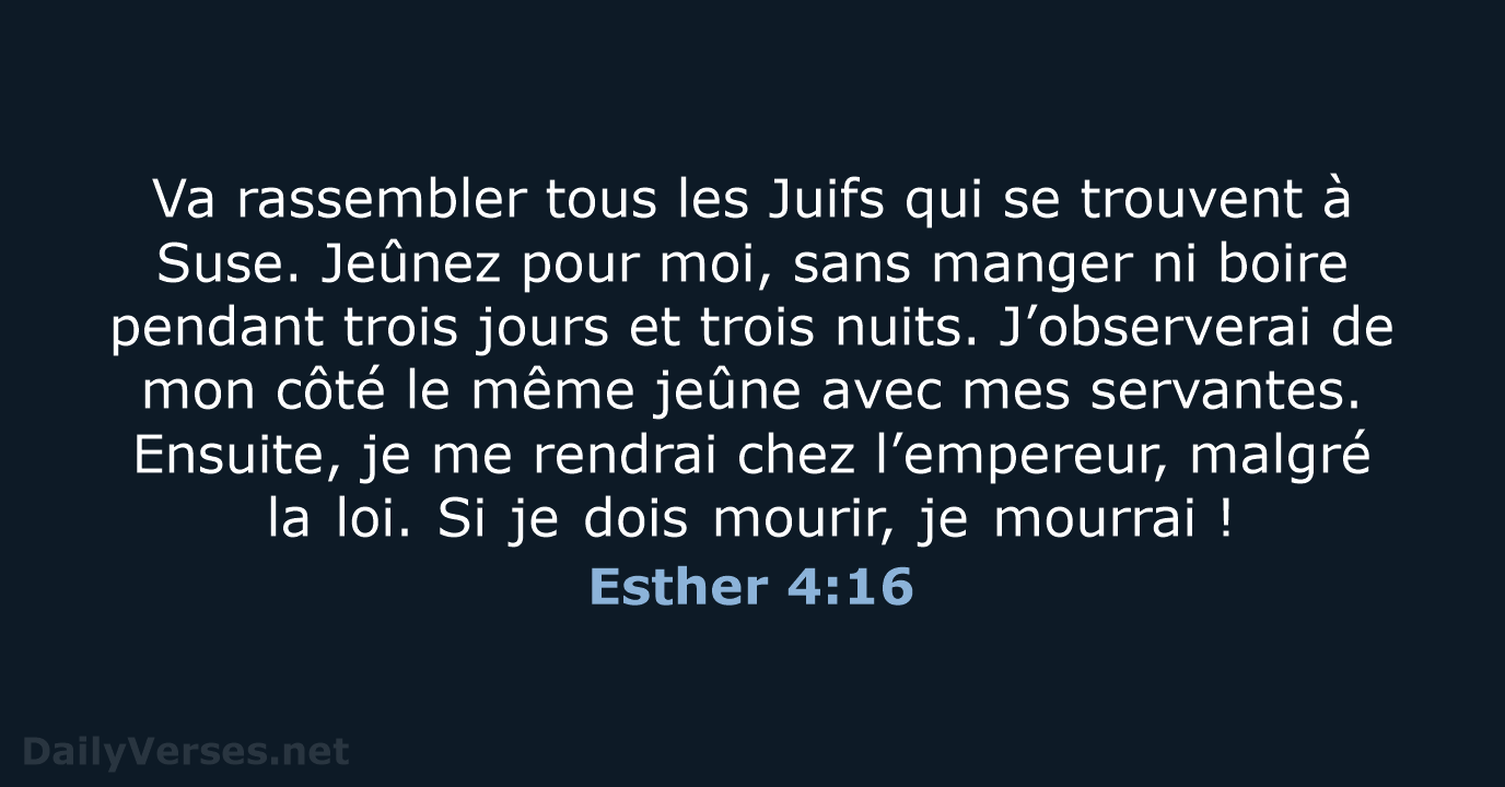 Esther 4:16 - BDS