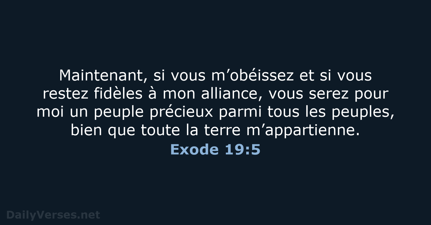 Exode 19:5 - BDS
