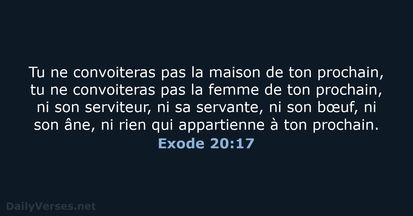 Exode 20:17 - BDS